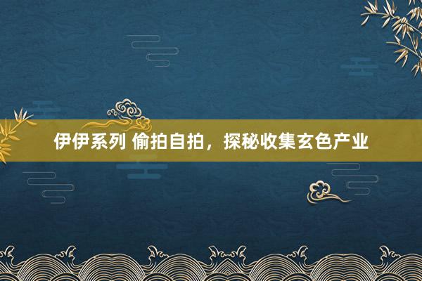 伊伊系列 偷拍自拍，探秘收集玄色产业