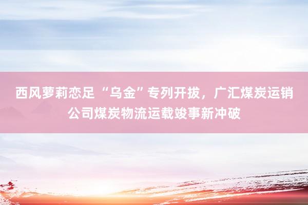 西风萝莉恋足 “乌金”专列开拔，广汇煤炭运销公司煤炭物流运载竣事新冲破