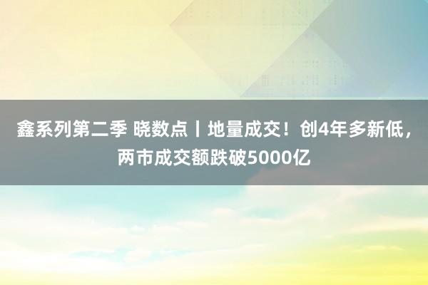 鑫系列第二季 晓数点丨地量成交！创4年多新低，两市成交额跌破5000亿