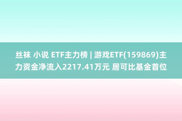 丝袜 小说 ETF主力榜 | 游戏ETF(159869)主力资金净流入2217.41万元 居可比基金首位