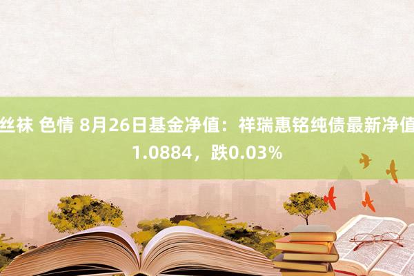 丝袜 色情 8月26日基金净值：祥瑞惠铭纯债最新净值1.0884，跌0.03%