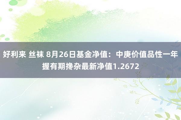 好利来 丝袜 8月26日基金净值：中庚价值品性一年握有期搀杂最新净值1.2672